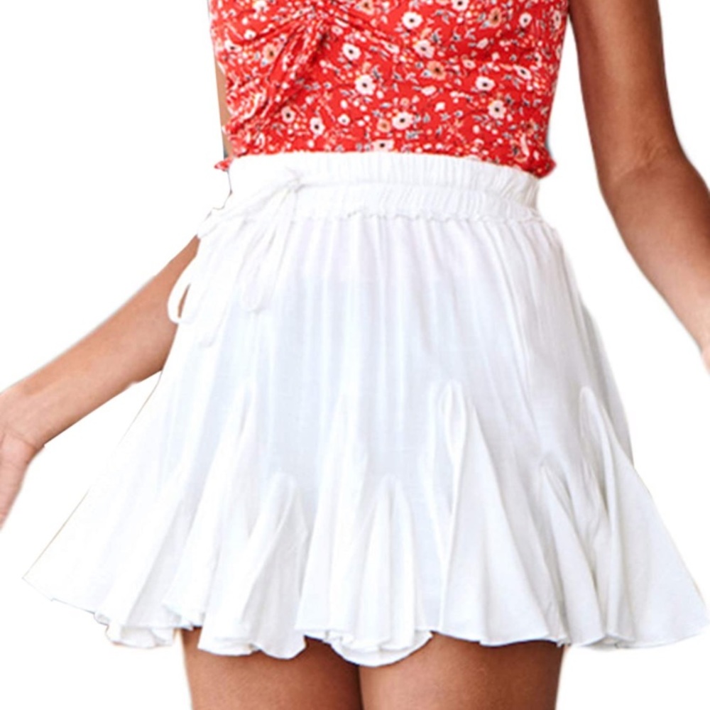 White ruffle skirt